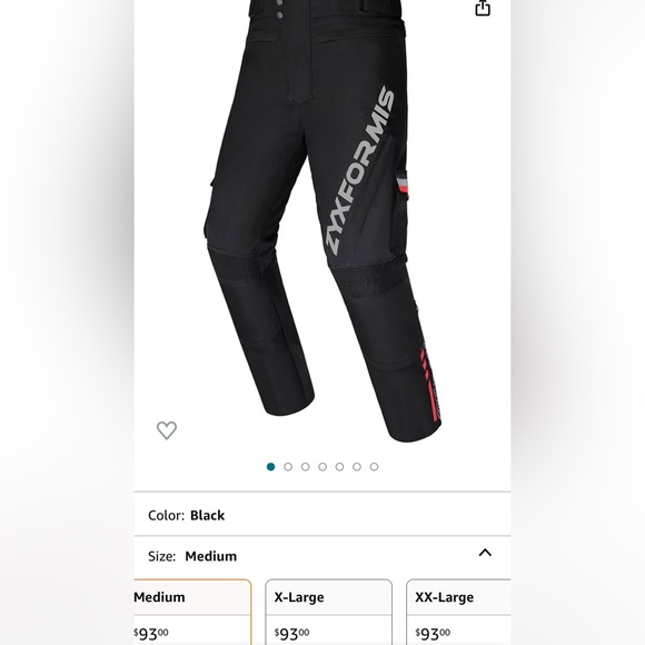 Brand New Zyxformis Mororbike Pants Size Large - Picture 3 of 3